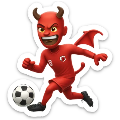 Red Devil scoring a goal sticker