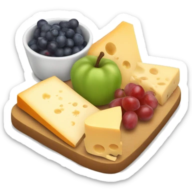 Cheese board with fruits sticker
