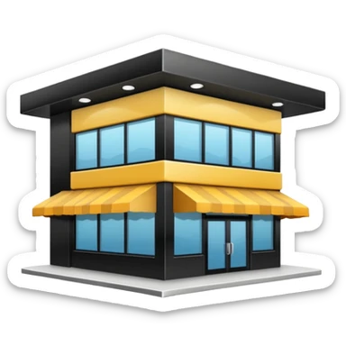 Self-service restaurants building sticker