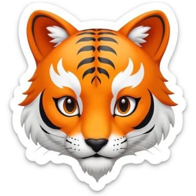 renard et tigre blanc sticker