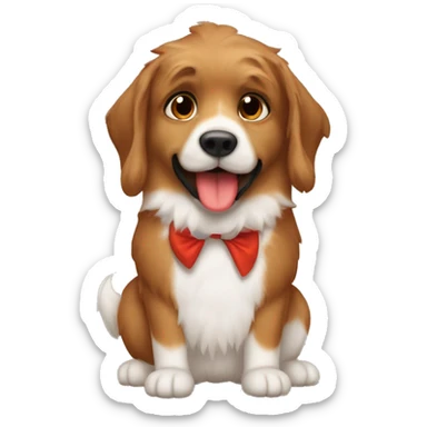 un furry canino cooker spanish con pelo rosso e arancione che manda un bacio sticker