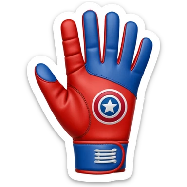 Hand glove one finger american football in blue (#00A3E0) and red (#F9423A)  sticker