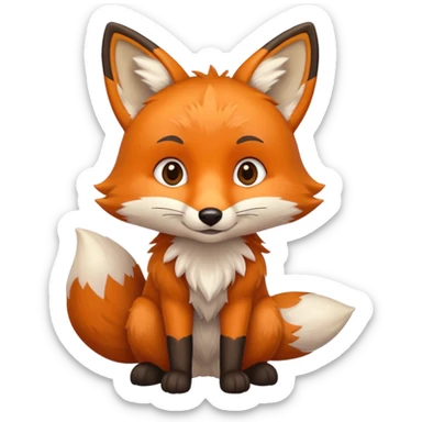 renard qui a besoin d'un calins sticker