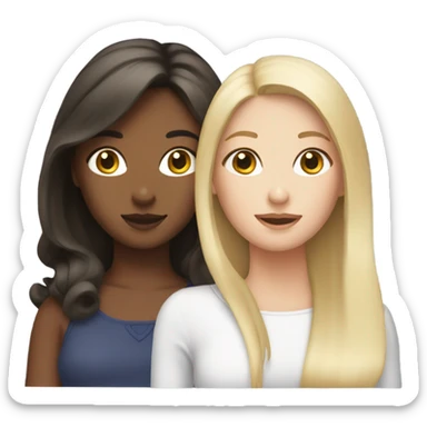 2 blonde girl and 1 brunette girl sticker
