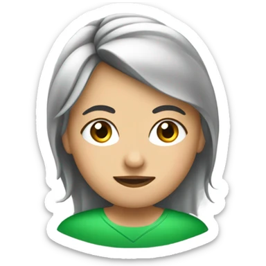 maestra deporte pelo corto ojos verdes sticker