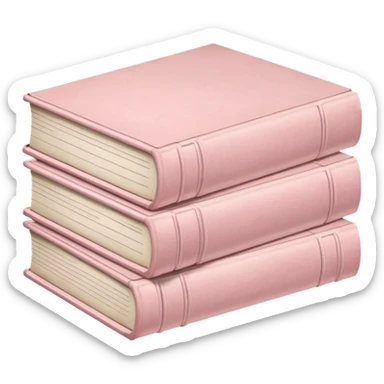 stack of pale pink stack of Document books sticker