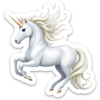 cinematic-beautiful-white-unicorn-emoji,-poised-and-regal,-with-a-slender,-ethereal-form-draped-in-a-pristine-white-color,-a-flowing-mane-and-tail,-and-a-white,-spiraled-horn-that-radiates-pure-light,-simplified-yet-sharp-and-majestic,  sticker