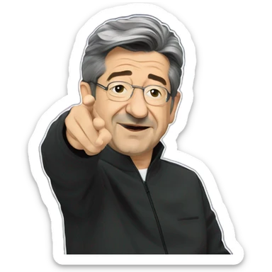 jean luc melenchon dab in space sticker