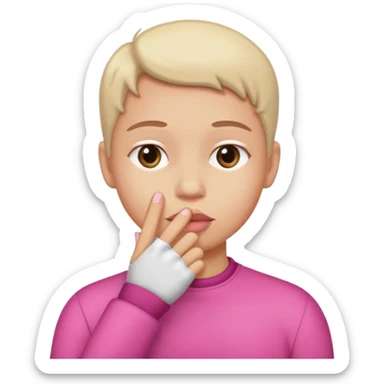 Pink promise with thumbs touching sticker