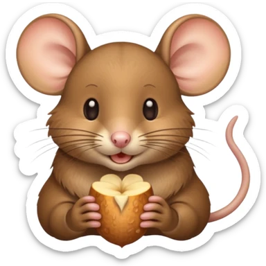 mouse eating sticker