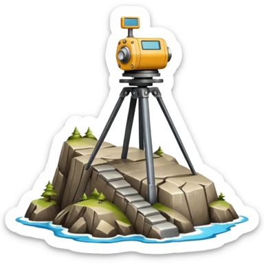 gps locater on west coast nz terrain sticker