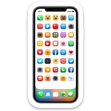 phone with a lot of one app on the screen sticker