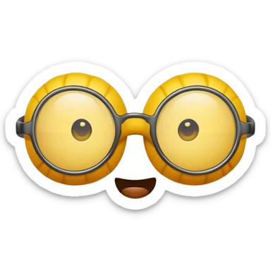 Squash with glasses sticker