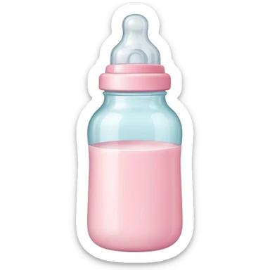 Pastel pink baby bottle  sticker