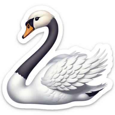 White swan sticker