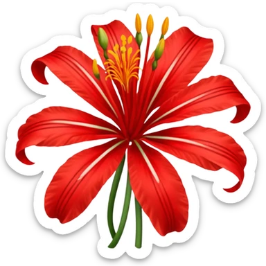 Quiero un emoji lindo para mí novia de la flor lycoris radiata sticker