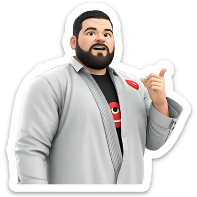 confident guy in black shirt sticker