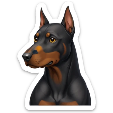 black doberman Y3 sticker