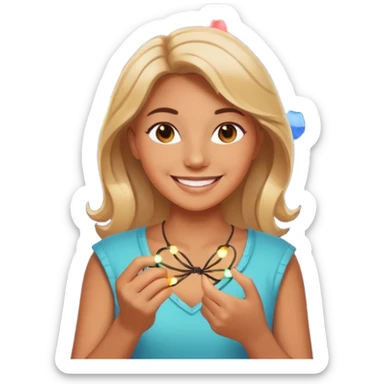 woMan posing with lights sticker