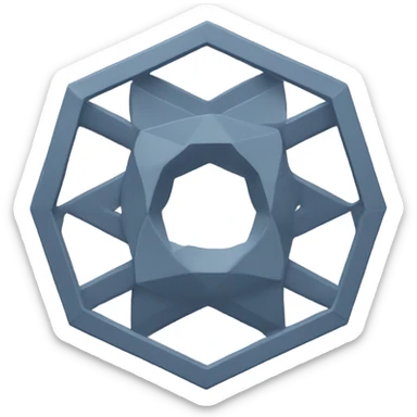 geometric octagon sticker