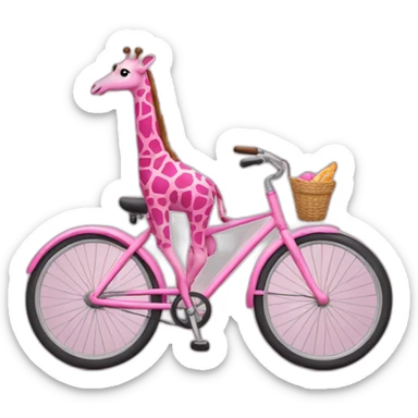 a pink giraffe biking sticker