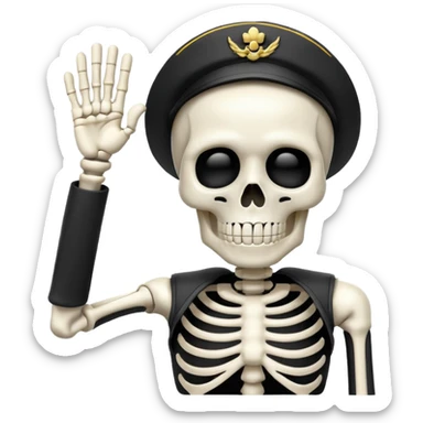 Skeleton salute emoji sticker