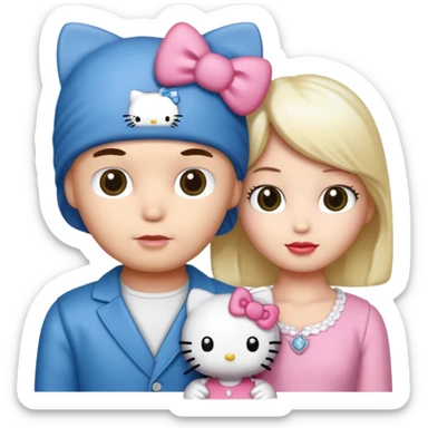 Hello kitty and Ken  sticker