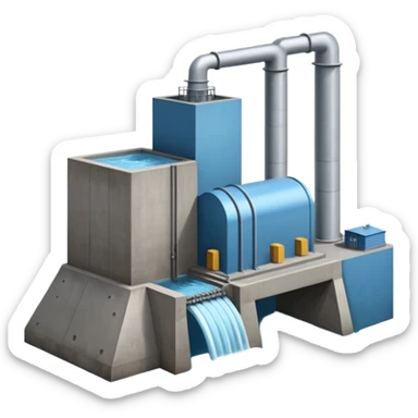 hydroelectric power station sticker