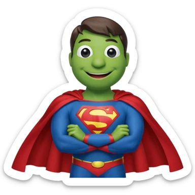 kermit as superman sticker
