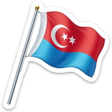 Doğu Türkistan Bayrağı+Türk Bayrağı+Azerbaycan Bayrağı sticker