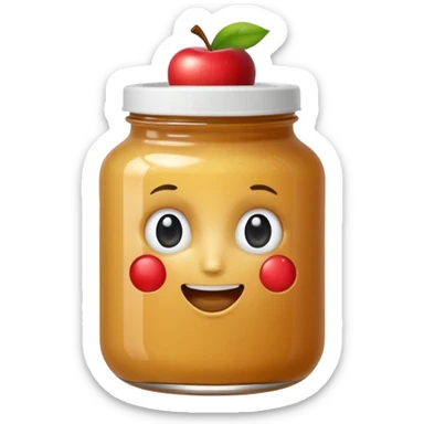 apple sauce jar labeled apple sauce (without a face) sticker