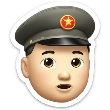 super fat Kim jong UN point to you sticker