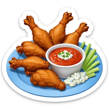 chicken wings buffalo sticker