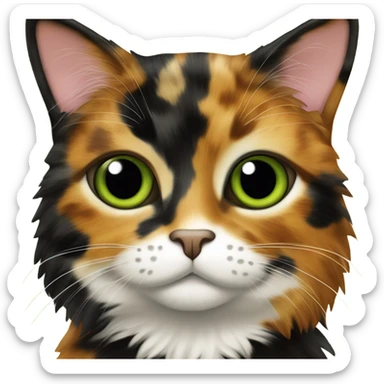 Tortoishell cat sticker