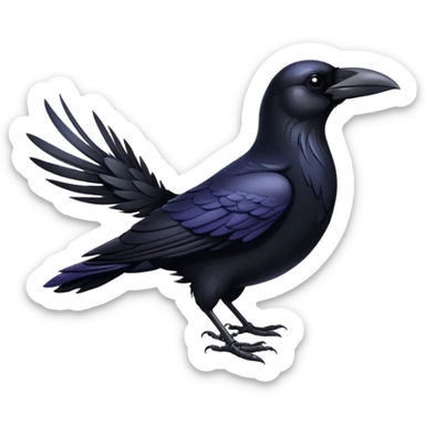 raven black bird sticker