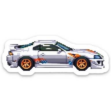 Hot Wheels Toyota Supra side view sticker
