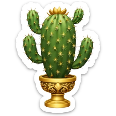 trophy shaped like cactus sticker