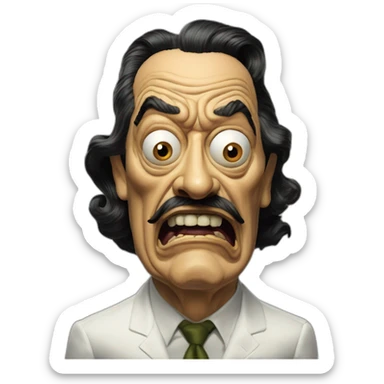 Salvador Dali angry doomguy sticker