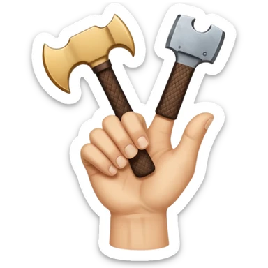 Generate axe em jacks hand sign which is kind of like an “L” made with your thumb, pointer, and middle finger — sticker