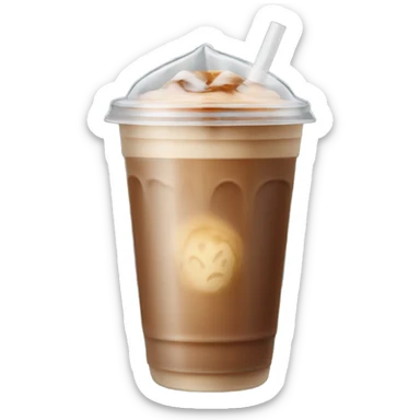 Iced coffee to go cup sticker