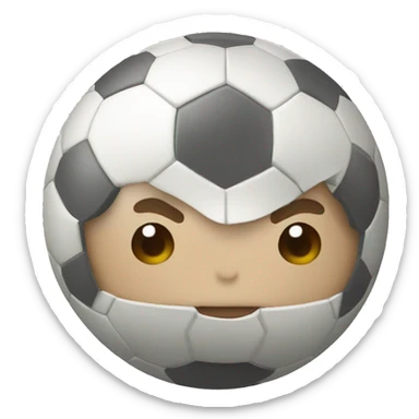 Chicon con una pelota de futbol sticker