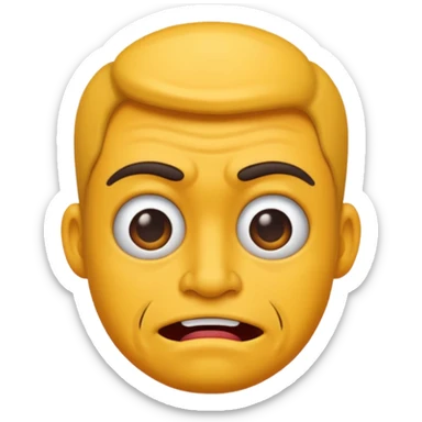 an ugly human, male sticker