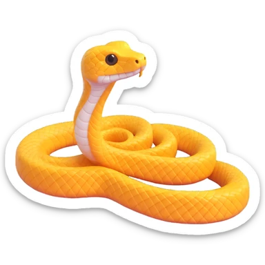 python regius detailed realistic,, full image flat  side profile front facing full  design in 3d soft l centered composition 
cartoon style 140x140 pixels sticker