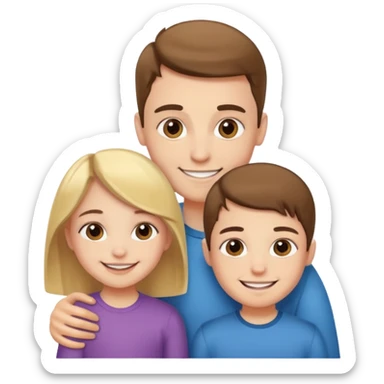 Big brother and small sister loving sticker