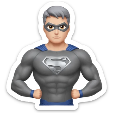 Gray superhero  sticker