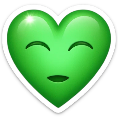 Green heart sticker