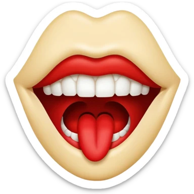 wold mouth sticker