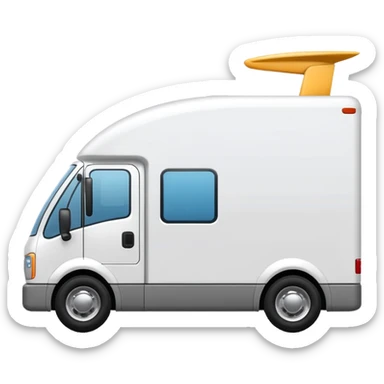 modern delivery truck sticker