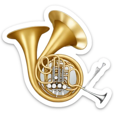 french horn sticker