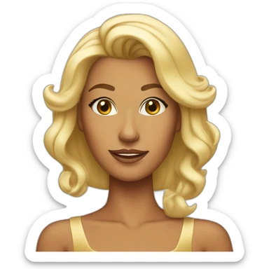 Tanned blonde queen  sticker